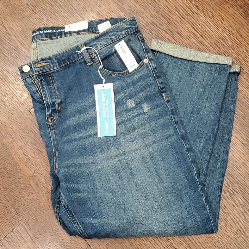 Old Navy Distressed Boyfriend Jeans